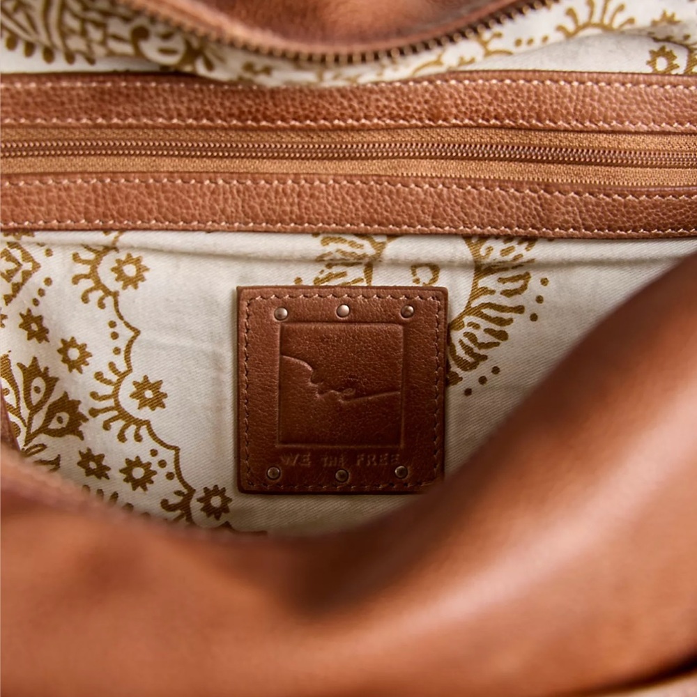 Free People Tan Leather Bag Emerson Tote - Picture 3 of 3